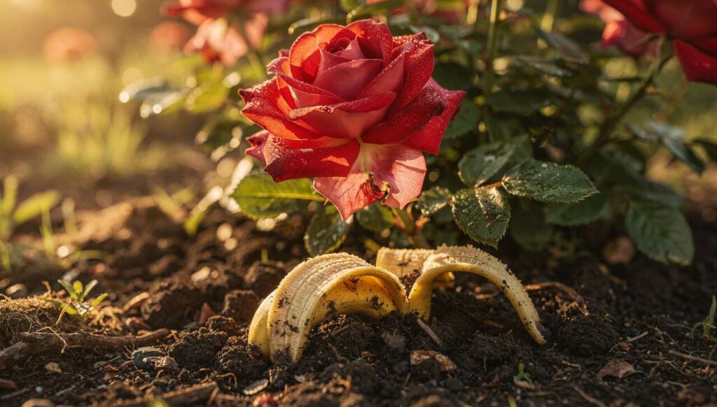 Bananenschale als Rosendünger: Was Gärtner dazu sagen – und was die Wissenschaft